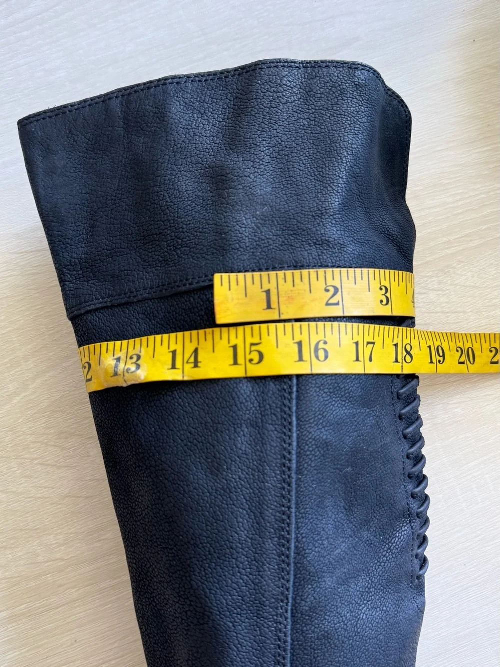 Vince Camuto Women’s Black Leather Knee High Riding Boots Size 6M 36.5